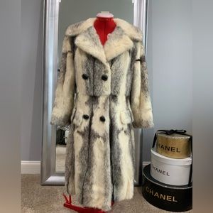 Vintage raccoon fur coat